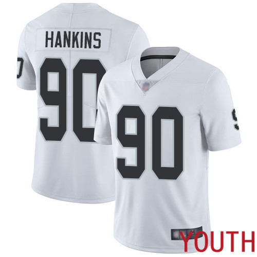 Oakland Raiders Limited White Youth Johnathan Hankins Road Jersey NFL Football #90 Vapor Jersey->oakland raiders->NFL Jersey